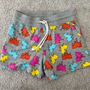 Disneyland Gray and Multicolor Graphic Sweatshorts